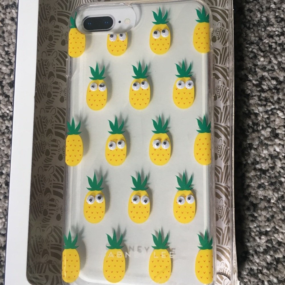 Dabney Lee Pineapple googley-eye clear iPhone case